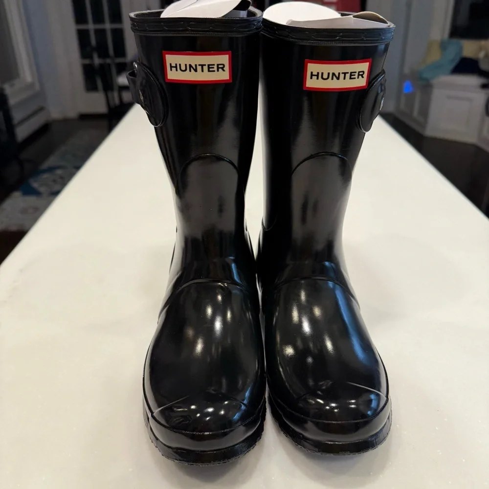 HUNTER Original Women’s Short Gloss Rain/Snow Boot Size US 6 EU 37 NIB - Picture 3 of 6